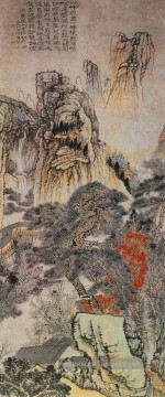 Shitao huayang Montagne traditionnelle chinoise Peinture à l'huile